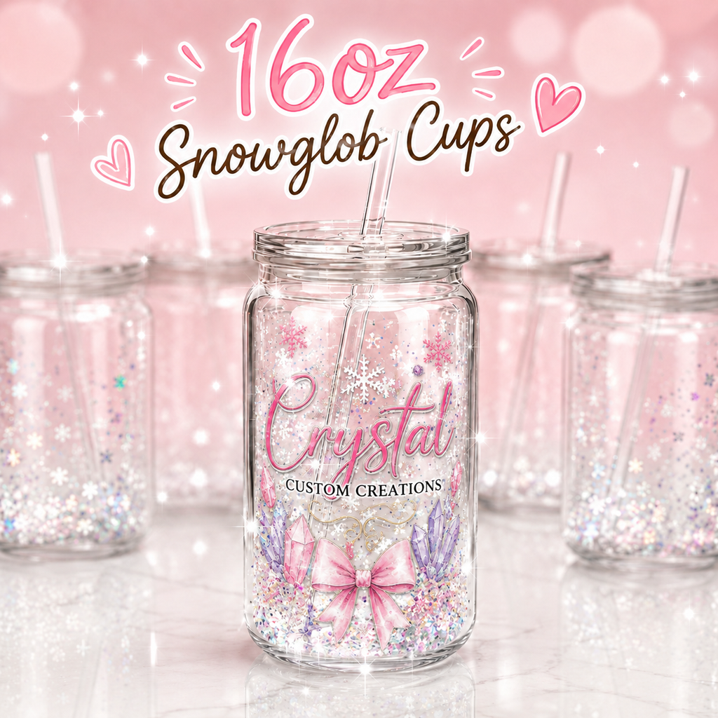 16oz Custom snow globe cup